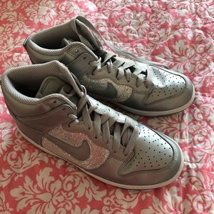 Silver Nike high tops